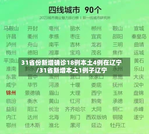 31省份新增确诊18例本土4例在辽宁/31省新增本土1例子辽宁-第3张图片