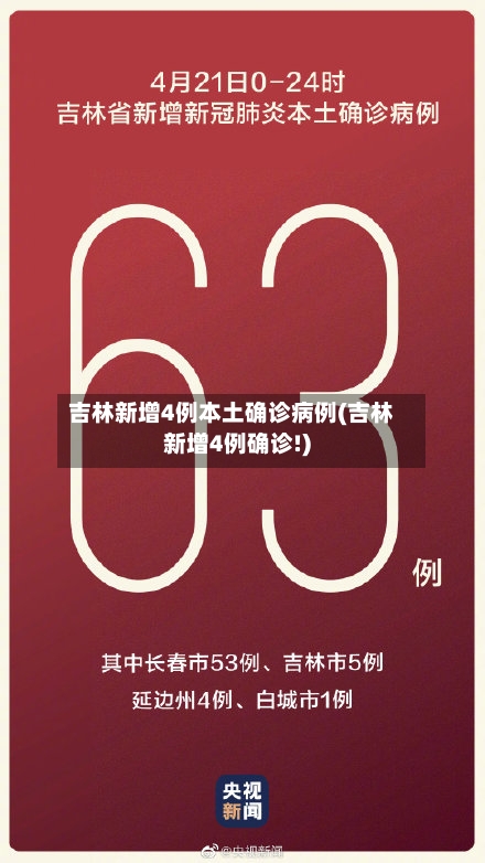 吉林新增4例本土确诊病例(吉林新增4例确诊!)
