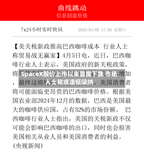 SpaceX股价上市以来首度下跌 市场人士称或逢低吸纳-第3张图片