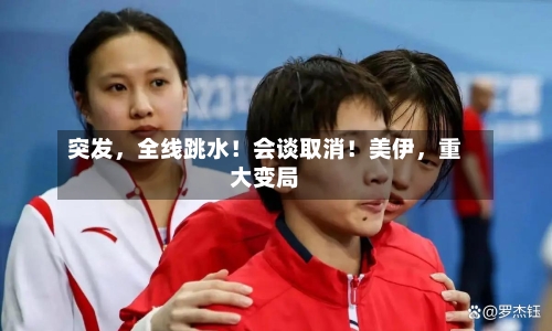 突发，全线跳水！会谈取消！美伊，重大变局