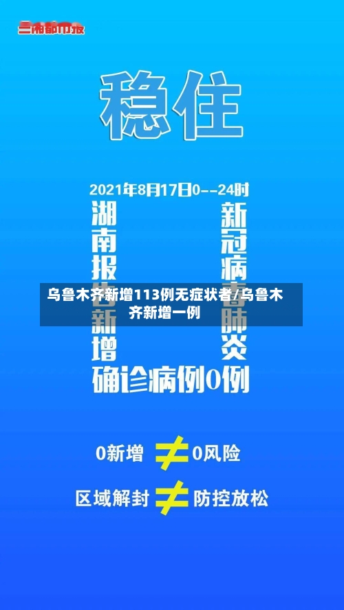 乌鲁木齐新增113例无症状者/乌鲁木齐新增一例-第2张图片