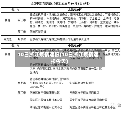 10日浙江疫情速报(10日浙江疫情速报今天)-第3张图片