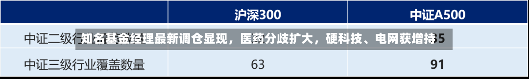 知名基金经理最新调仓显现	，医药分歧扩大，硬科技	、电网获增持-第2张图片