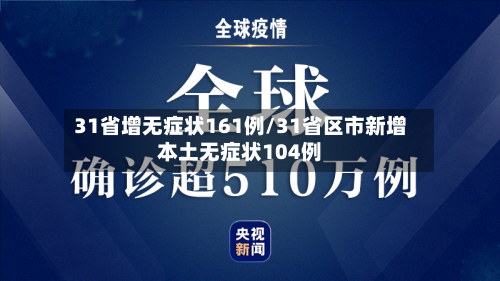 31省增无症状161例/31省区市新增本土无症状104例-第3张图片