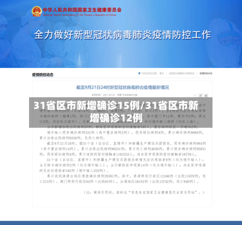 31省区市新增确诊15例/31省区市新增确诊12例-第2张图片