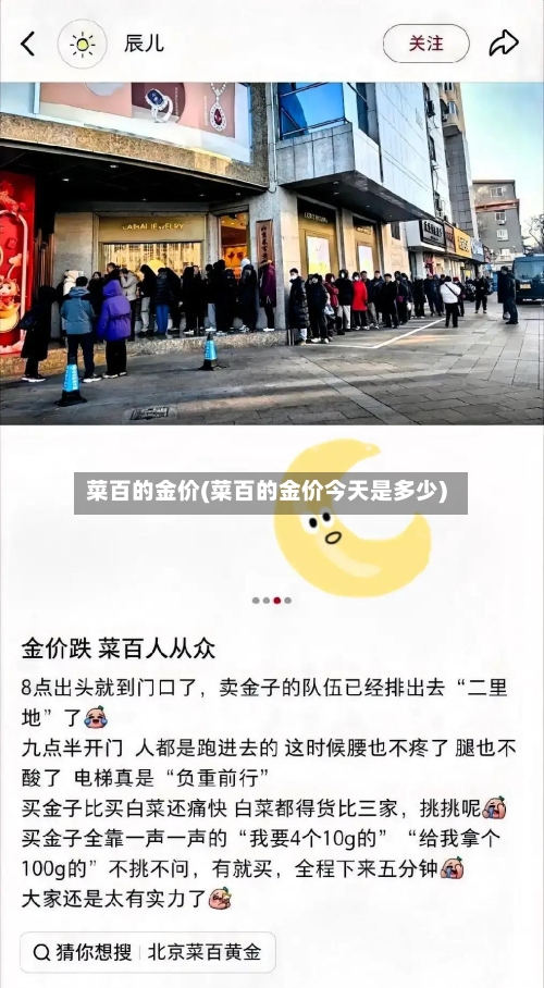 菜百的金价(菜百的金价今天是多少)