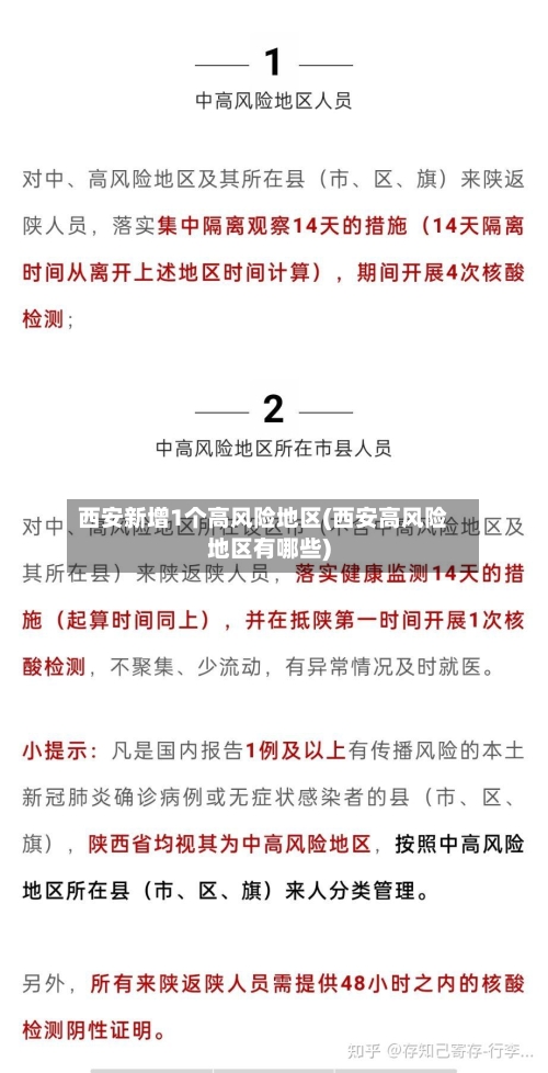 西安新增1个高风险地区(西安高风险地区有哪些)