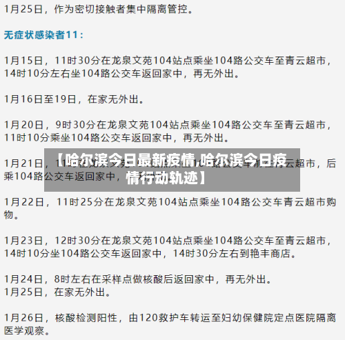 【哈尔滨今日最新疫情,哈尔滨今日疫情行动轨迹】-第2张图片