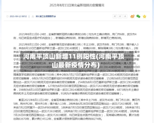 河南平顶山新增11例阳性(河南平顶山最新疫情分布)