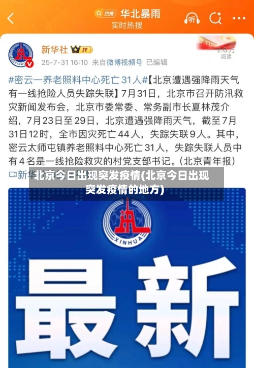 北京今日出现突发疫情(北京今日出现突发疫情的地方)