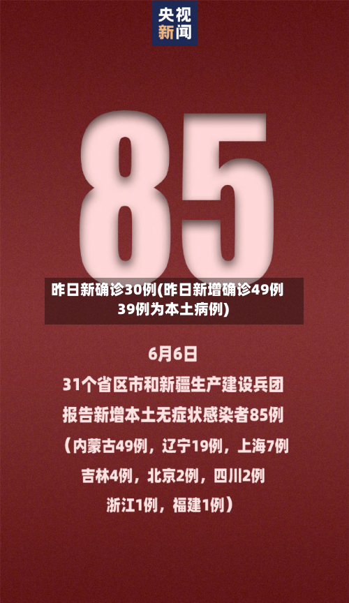 昨日新确诊30例(昨日新增确诊49例 39例为本土病例)-第3张图片