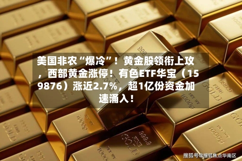 美国非农“爆冷”！黄金股领衔上攻，西部黄金涨停！有色ETF华宝（159876）涨近2.7%，超1亿份资金加速涌入！