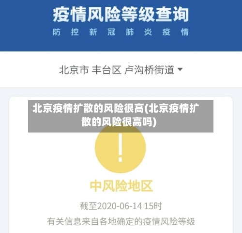 北京疫情扩散的风险很高(北京疫情扩散的风险很高吗)