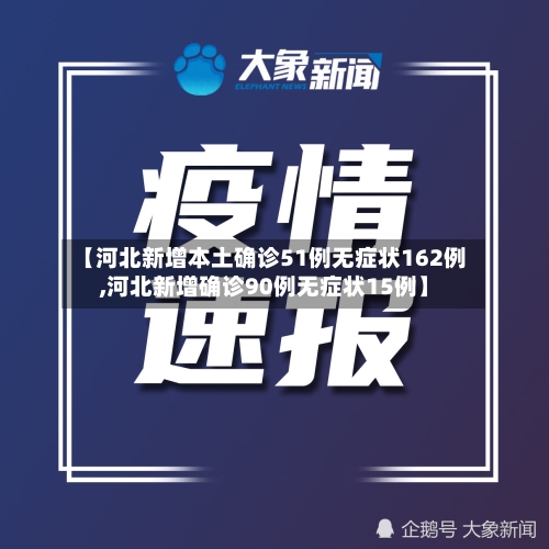 【河北新增本土确诊51例无症状162例,河北新增确诊90例无症状15例】