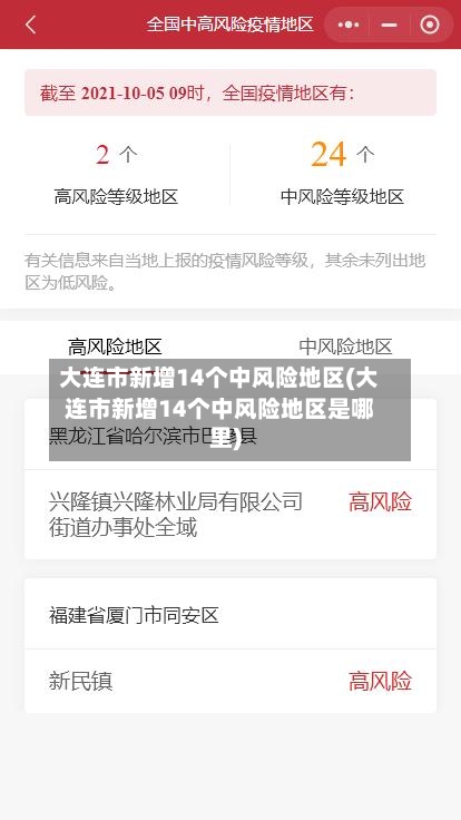 大连市新增14个中风险地区(大连市新增14个中风险地区是哪里)-第2张图片