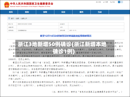 浙江3地新增50例确诊(浙江新增本地确诊1例)