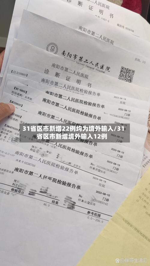 31省区市新增22例均为境外输入/31省区市新增境外输入12例