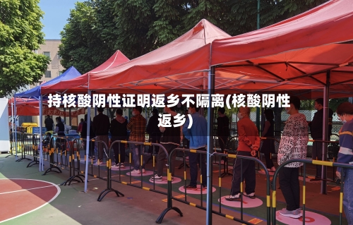 持核酸阴性证明返乡不隔离(核酸阴性 返乡)-第3张图片