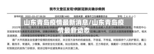 山东青岛疫情最新消息/山东青岛疫情最新动态-第2张图片