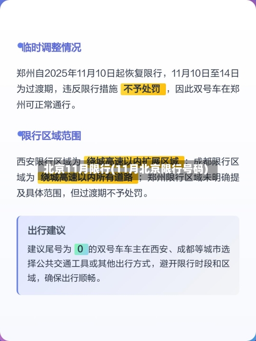 北京11月限行(11月北京限行号码)-第2张图片