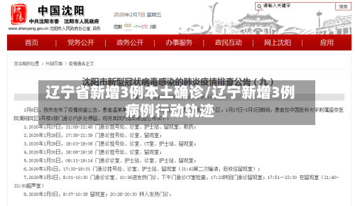 辽宁省新增3例本土确诊/辽宁新增3例病例行动轨迹
