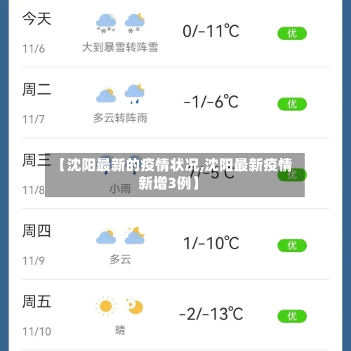【沈阳最新的疫情状况,沈阳最新疫情新增3例】-第2张图片