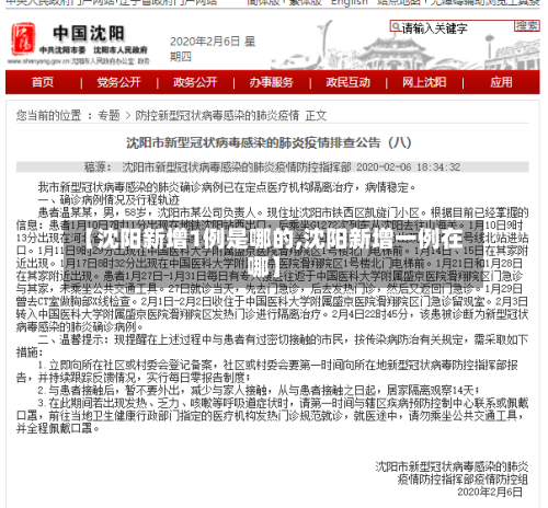 【沈阳新增1例是哪的,沈阳新增一例在哪】-第2张图片