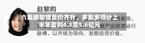 六氟磷酸锂量价齐升，多氟多预计上半年盈利4.5至5.6亿元-第3张图片