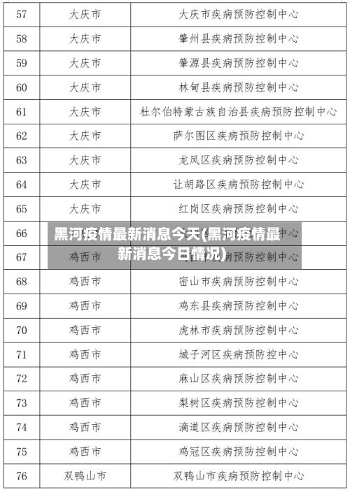 黑河疫情最新消息今天(黑河疫情最新消息今日情况)-第2张图片