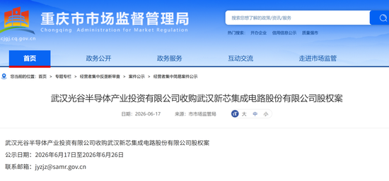 长存集团“放权”，光谷国资入主武汉新芯
